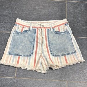 American Eagle Outfitters Striped Mom Shorts